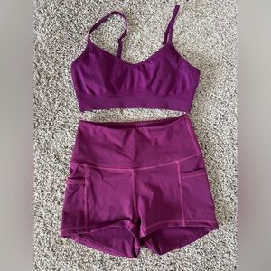 Athleta & BuffBunny Matching Set- Biker Shorts & Sports Bra